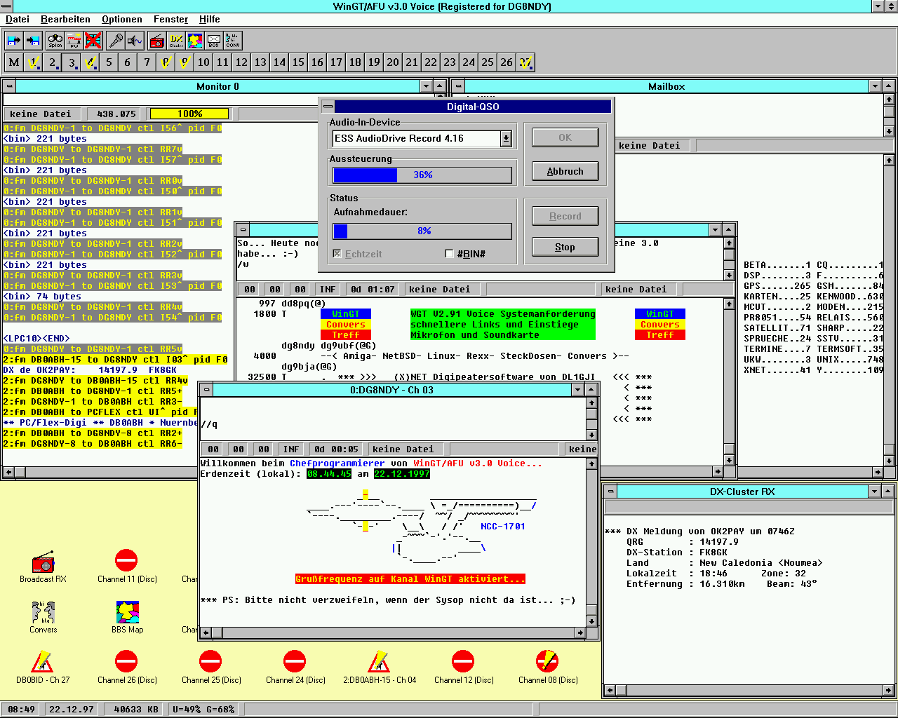 windows packet radio terminal program